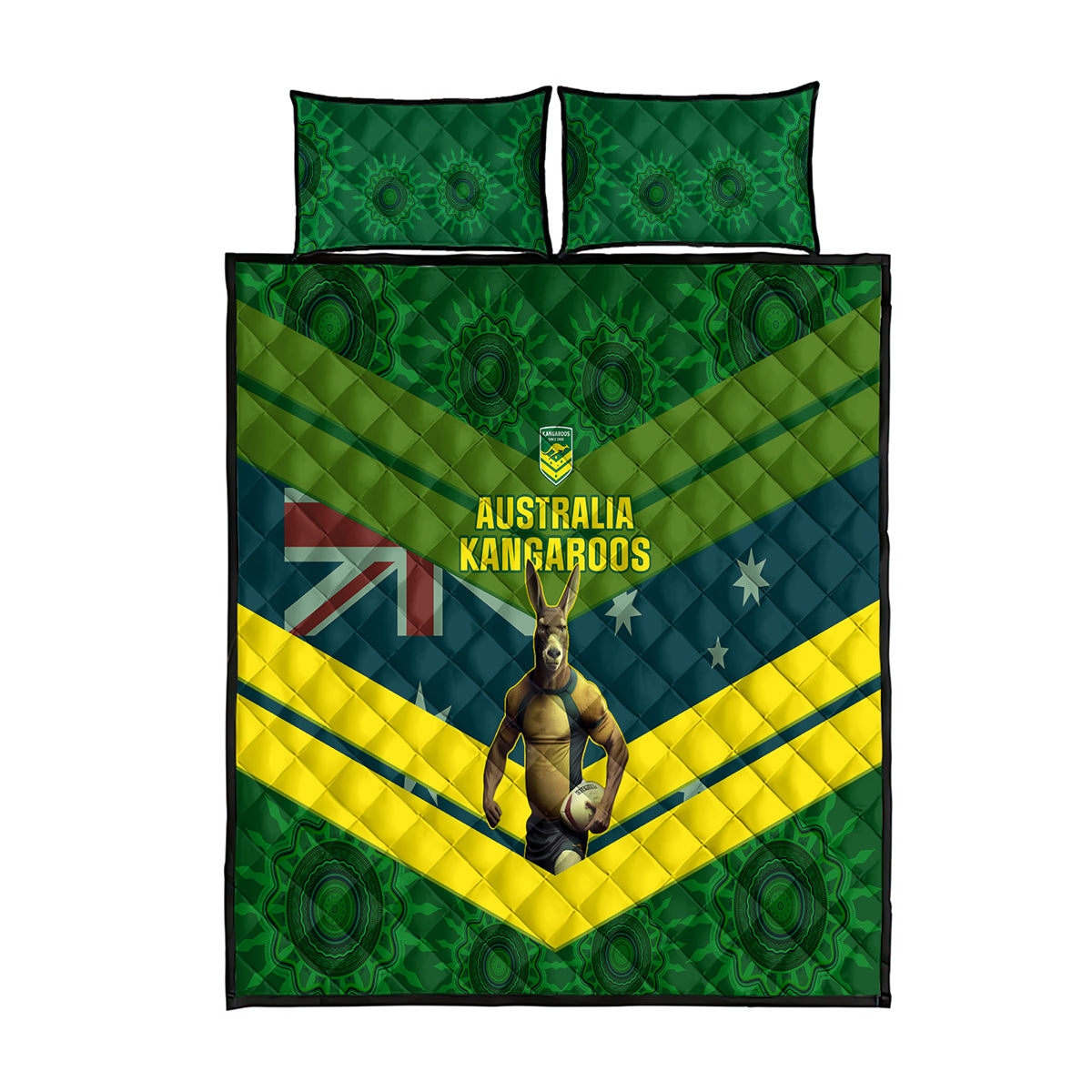 custom-australia-rugby-quilt-bed-set-pacific-2023-go-aussie-kangaroos