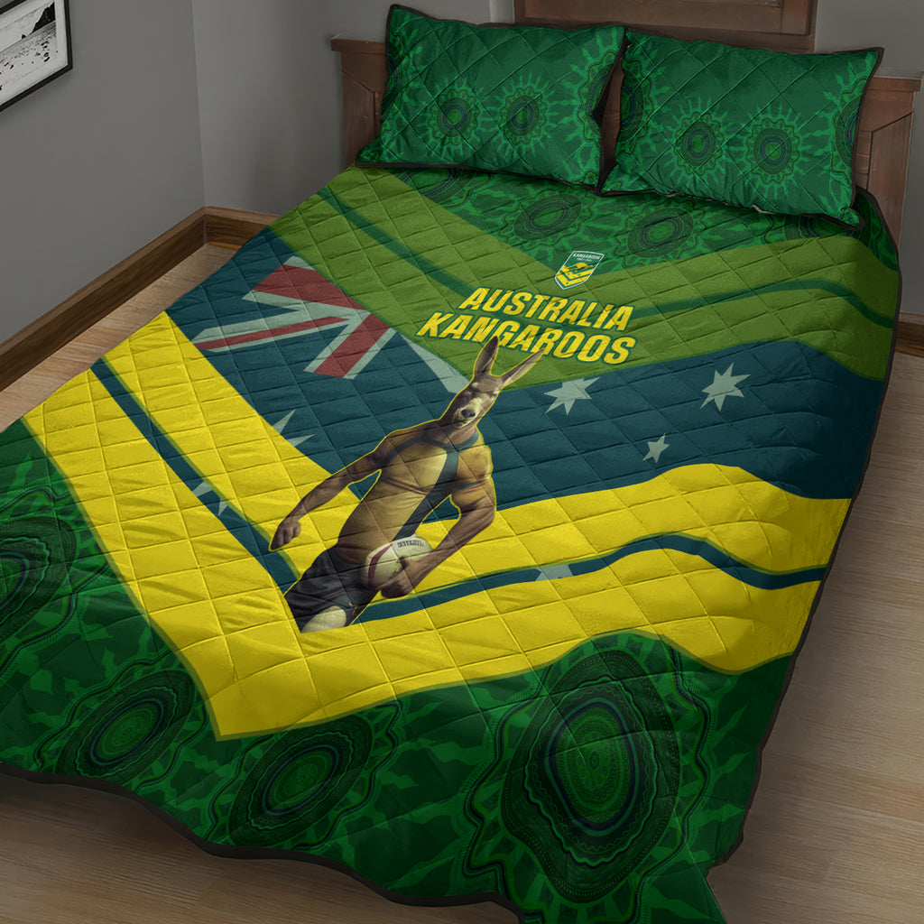 custom-australia-rugby-quilt-bed-set-pacific-2023-go-aussie-kangaroos