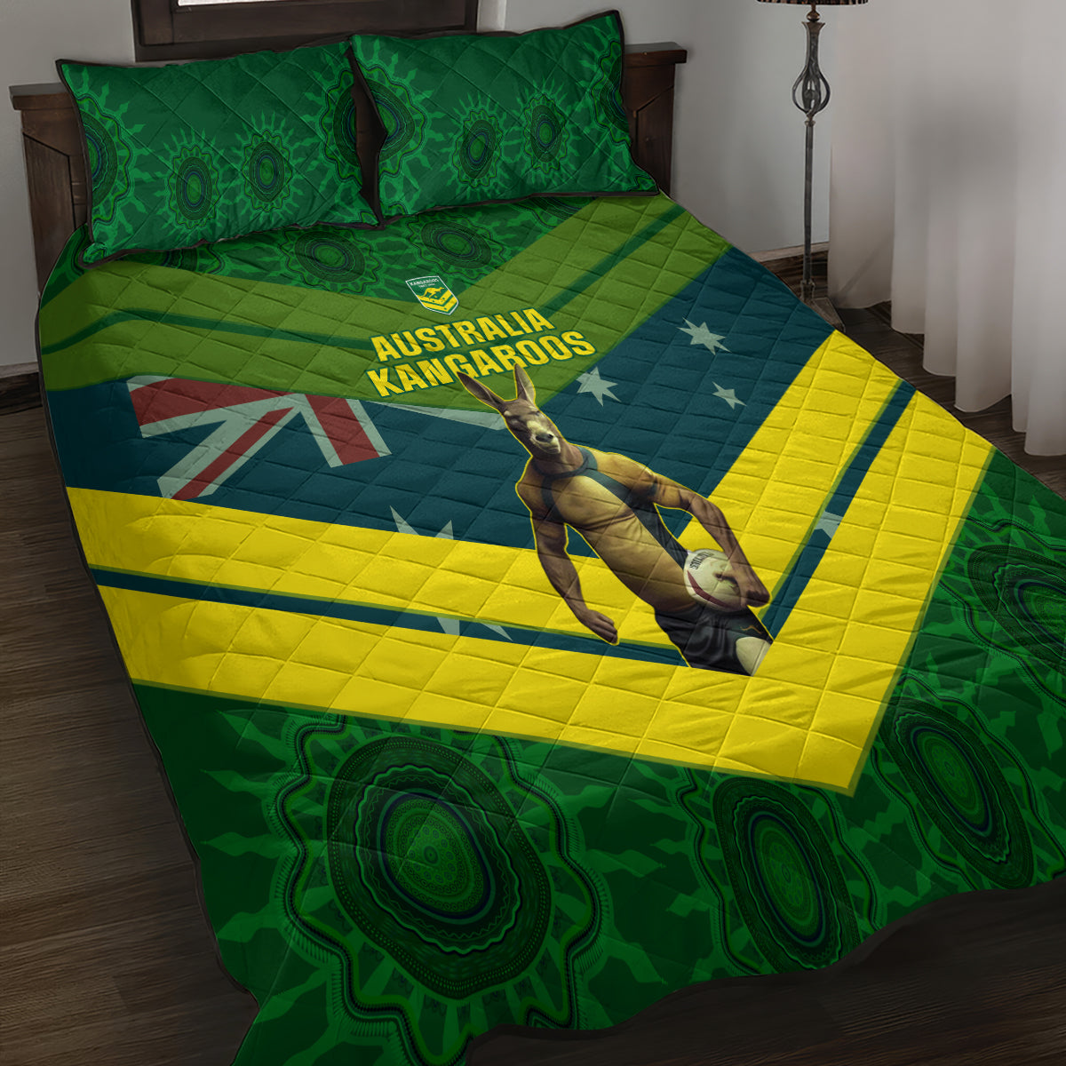custom-australia-rugby-quilt-bed-set-pacific-2023-go-aussie-kangaroos