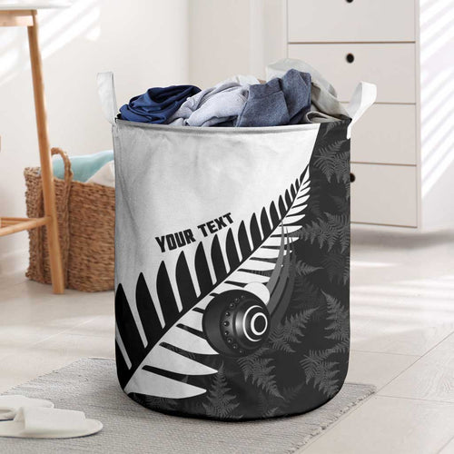 New Zealand Lawn Bowls Custom Laundry Basket Aotearoa Silver Fern - Aussie Hoodie