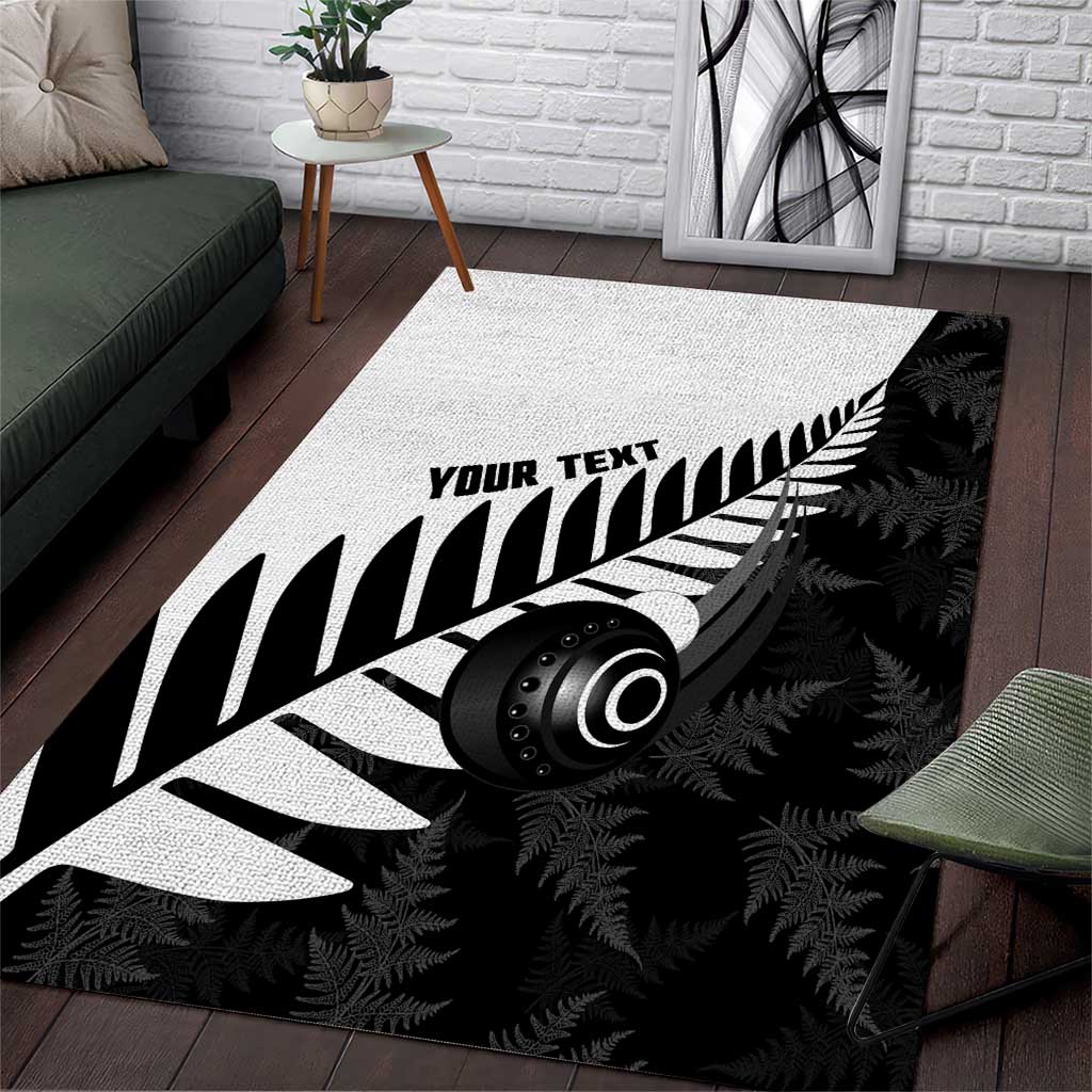 New Zealand Lawn Bowls Custom Area Rug Aotearoa Silver Fern - Aussie Hoodie