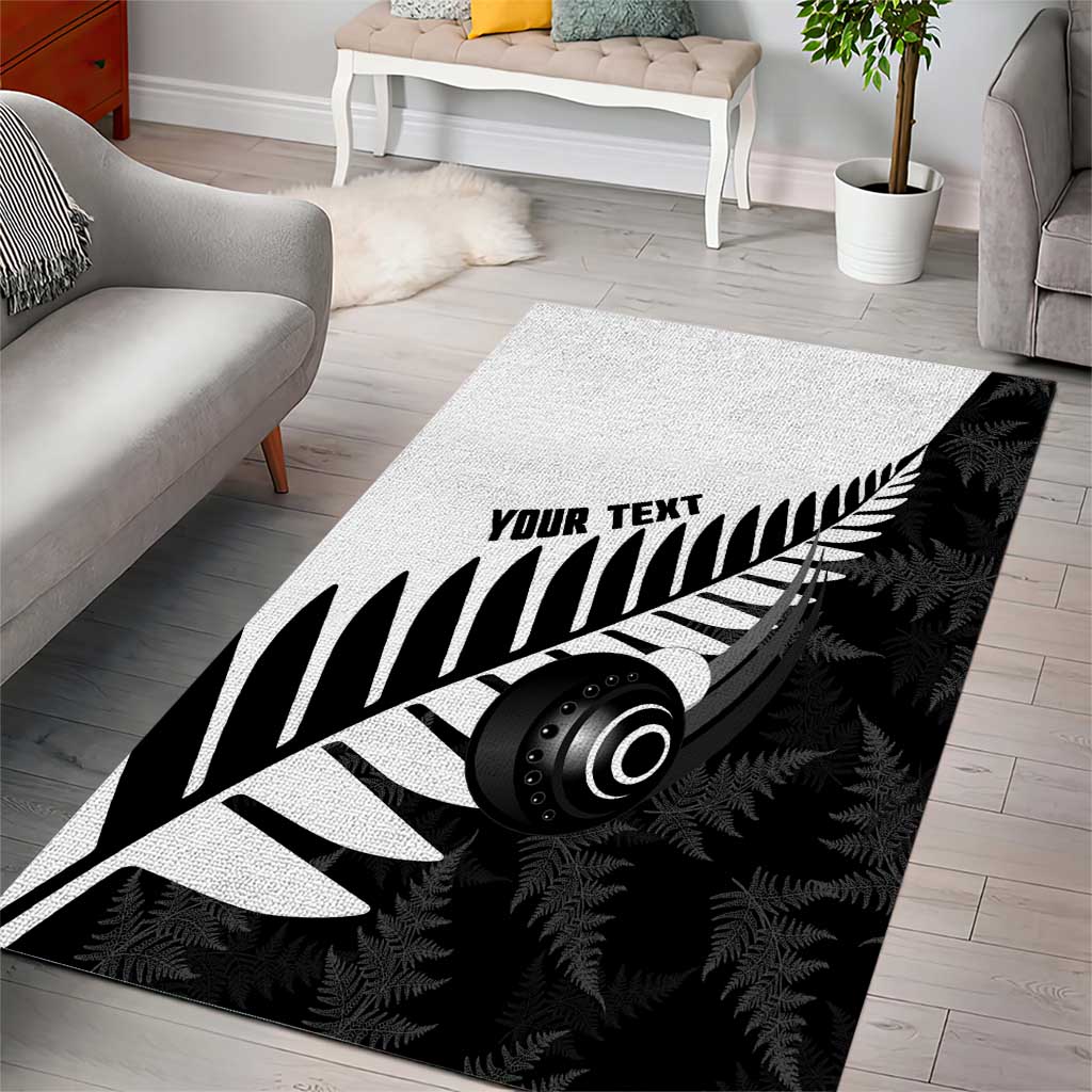 New Zealand Lawn Bowls Custom Area Rug Aotearoa Silver Fern - Aussie Hoodie