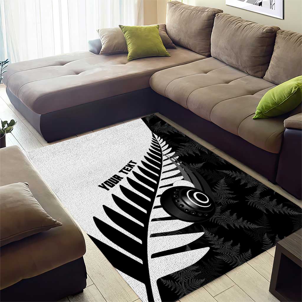 New Zealand Lawn Bowls Custom Area Rug Aotearoa Silver Fern - Aussie Hoodie