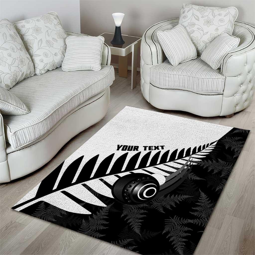 New Zealand Lawn Bowls Custom Area Rug Aotearoa Silver Fern - Aussie Hoodie