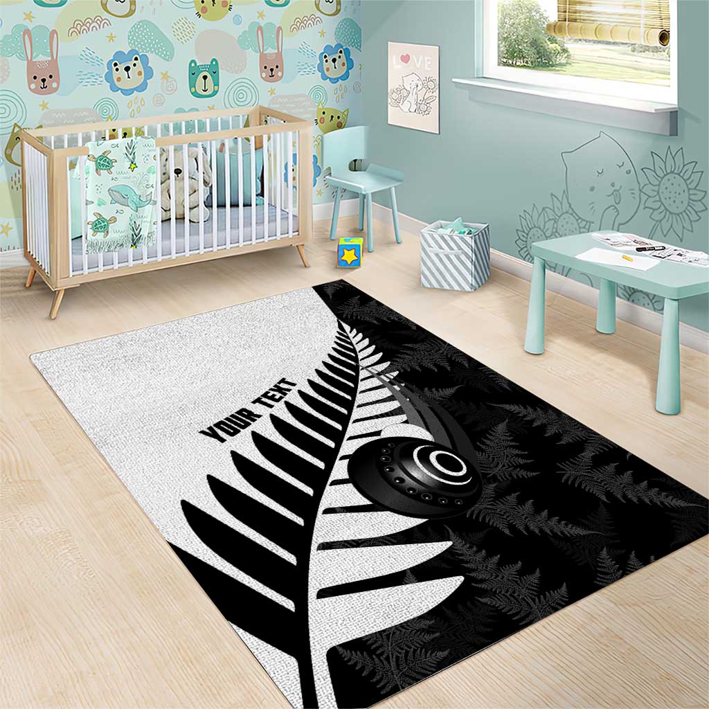 New Zealand Lawn Bowls Custom Area Rug Aotearoa Silver Fern - Aussie Hoodie