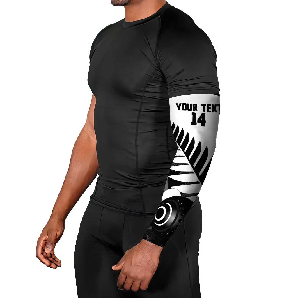 New Zealand Lawn Bowls Custom Arm Sleeves Aotearoa Silver Fern - Aussie Hoodie