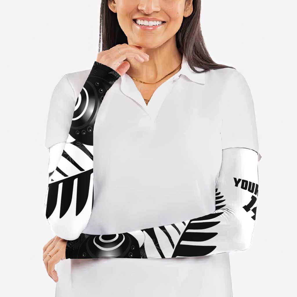 New Zealand Lawn Bowls Custom Arm Sleeves Aotearoa Silver Fern - Aussie Hoodie