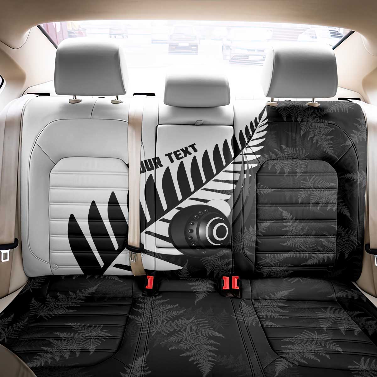 New Zealand Lawn Bowls Custom Back Car Seat Cover Aotearoa Silver Fern - Aussie Hoodie