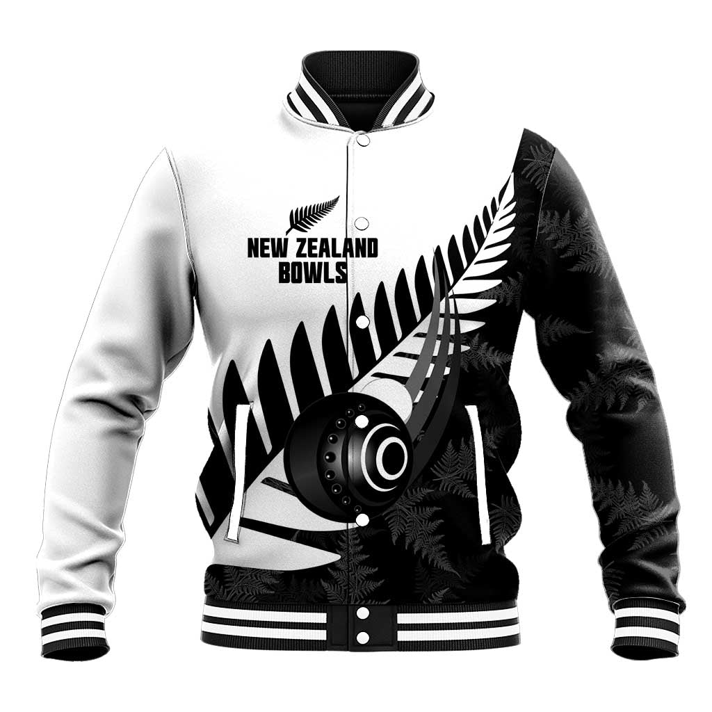 New Zealand Lawn Bowls Custom Baseball Jacket Aotearoa Silver Fern - Aussie Hoodie