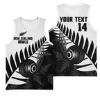 New Zealand Lawn Bowls Custom Basketball Jersey Aotearoa Silver Fern - Aussie Hoodie