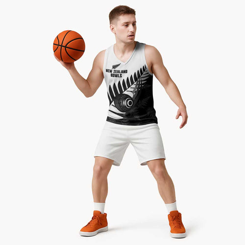 New Zealand Lawn Bowls Custom Basketball Jersey Aotearoa Silver Fern - Aussie Hoodie