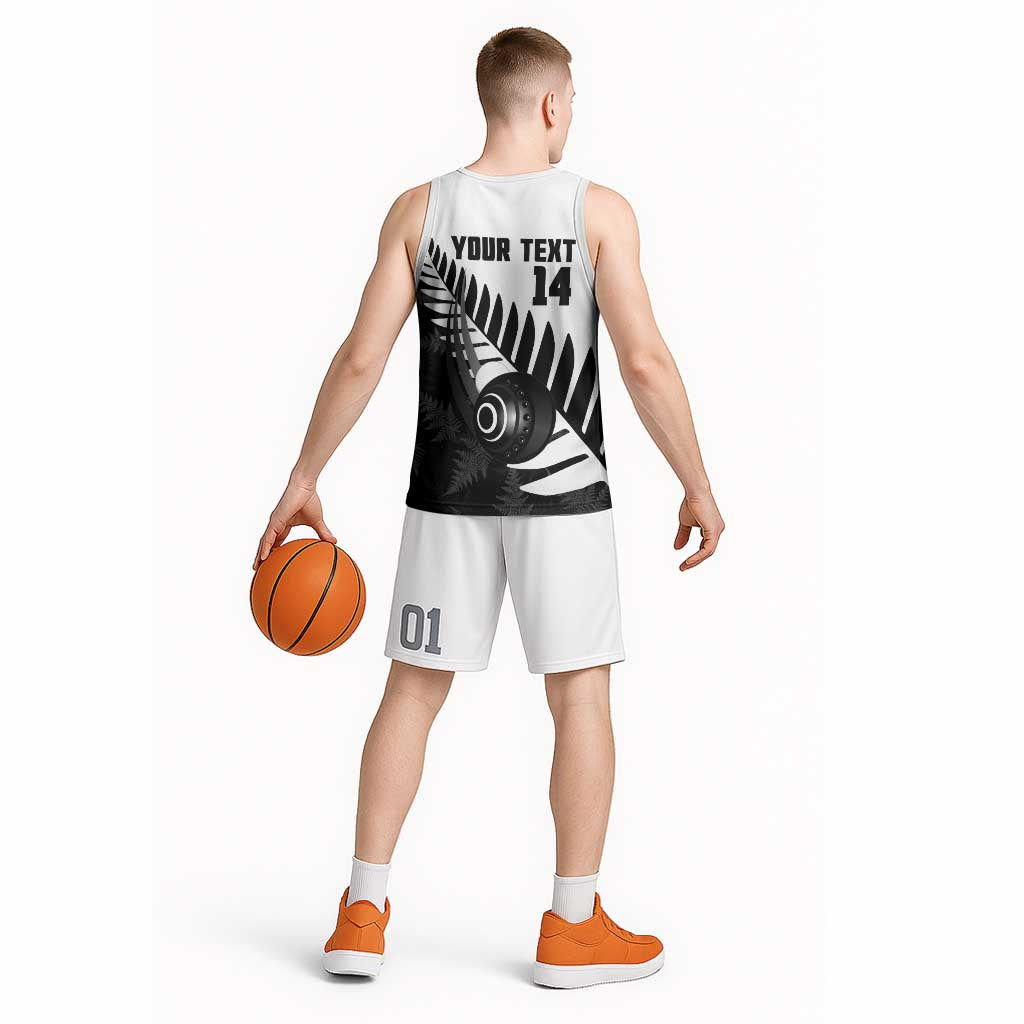 New Zealand Lawn Bowls Custom Basketball Jersey Aotearoa Silver Fern - Aussie Hoodie
