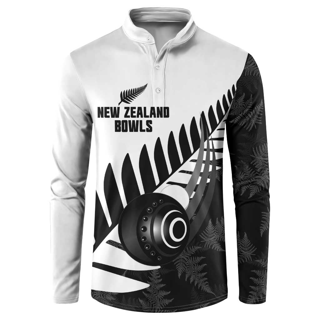 New Zealand Lawn Bowls Custom Button Sweatshirt Aotearoa Silver Fern - Aussie Hoodie