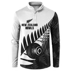 New Zealand Lawn Bowls Custom Button Sweatshirt Aotearoa Silver Fern - Aussie Hoodie
