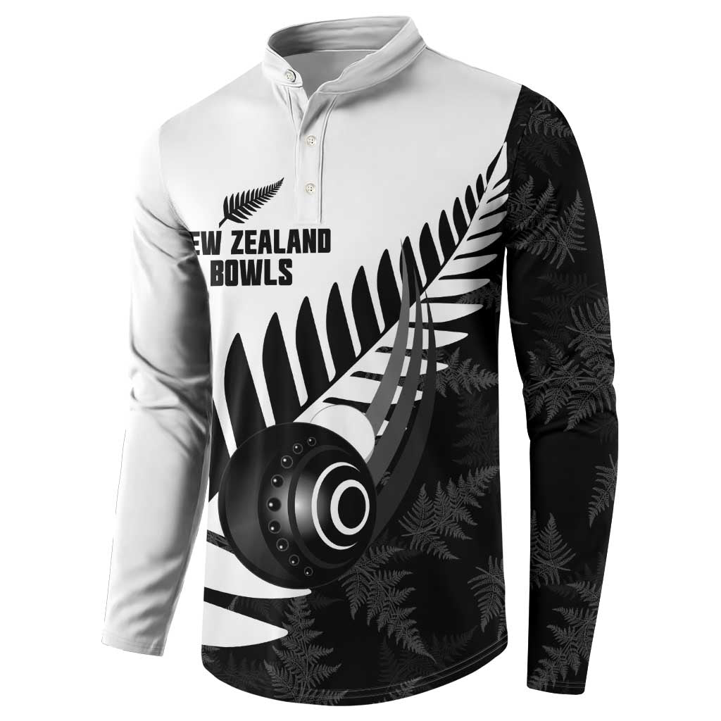 New Zealand Lawn Bowls Custom Button Sweatshirt Aotearoa Silver Fern - Aussie Hoodie