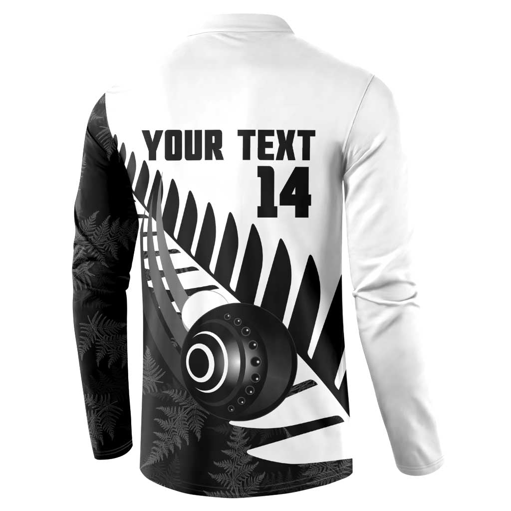 New Zealand Lawn Bowls Custom Button Sweatshirt Aotearoa Silver Fern - Aussie Hoodie