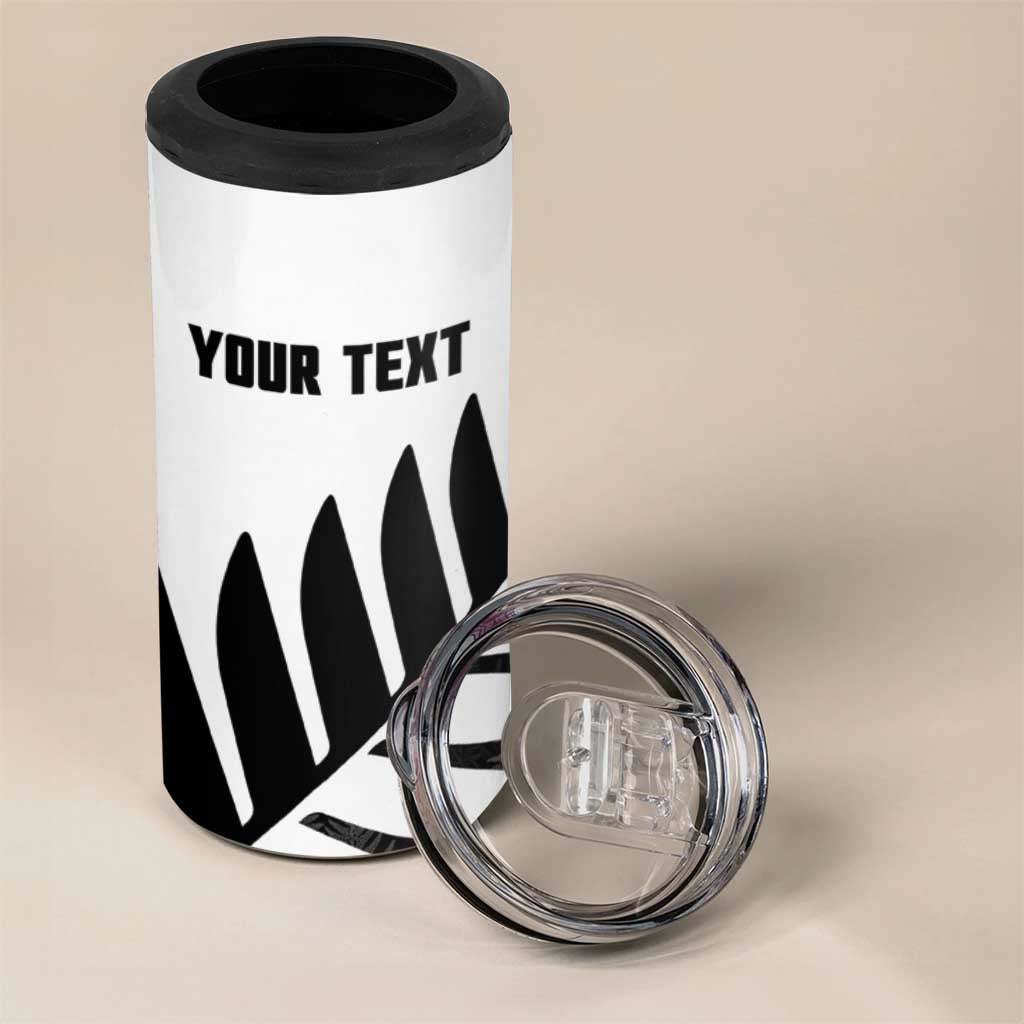 New Zealand Lawn Bowls Custom 4 in 1 Can Cooler Tumbler Aotearoa Silver Fern - Aussie Hoodie