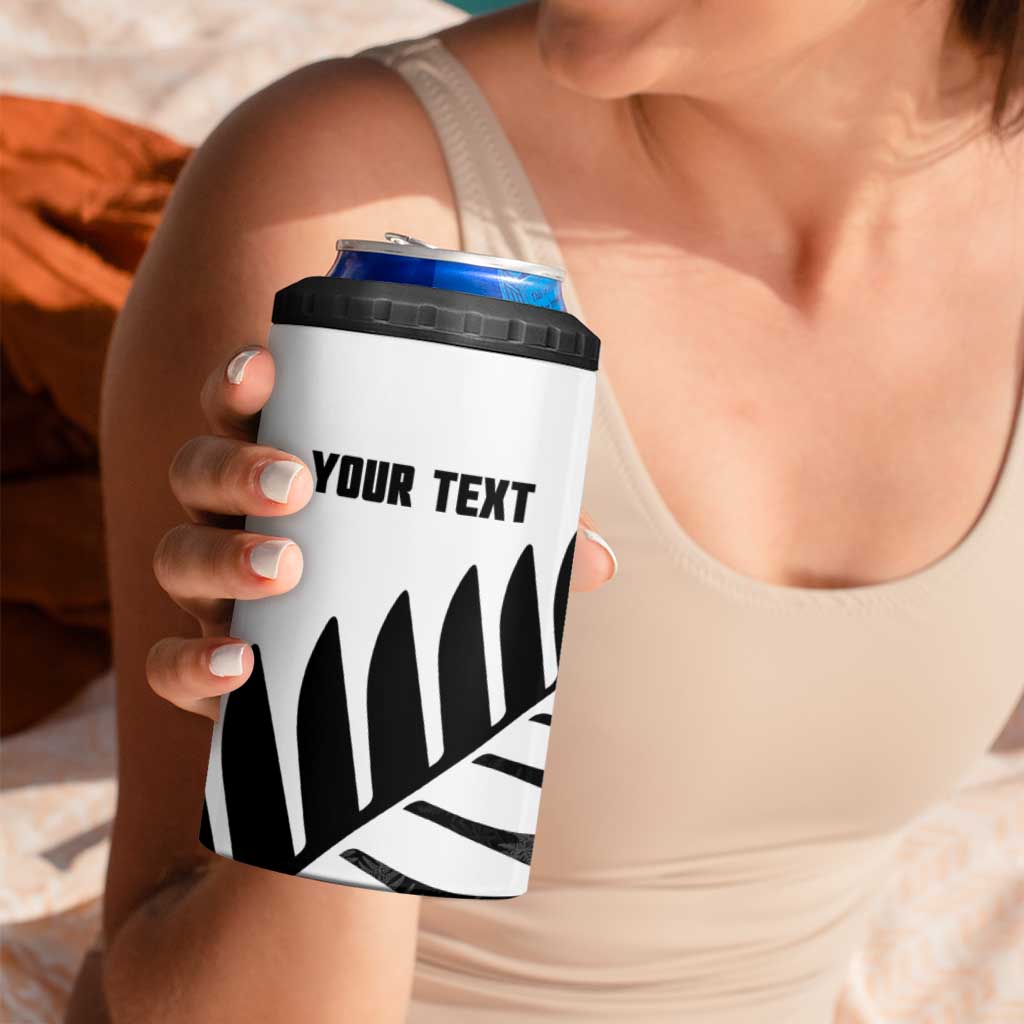 New Zealand Lawn Bowls Custom 4 in 1 Can Cooler Tumbler Aotearoa Silver Fern - Aussie Hoodie