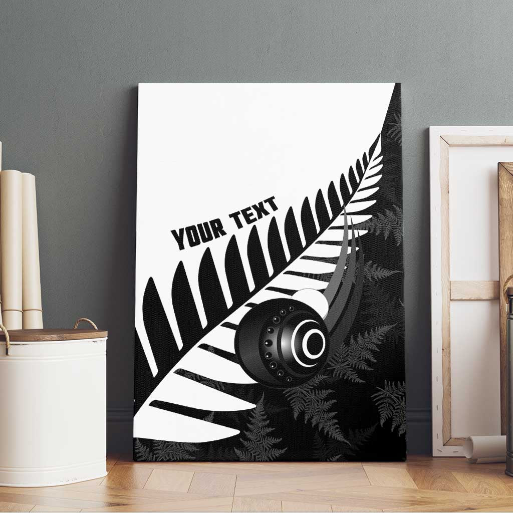 New Zealand Lawn Bowls Custom Canvas Wall Art Aotearoa Silver Fern - Aussie Hoodie