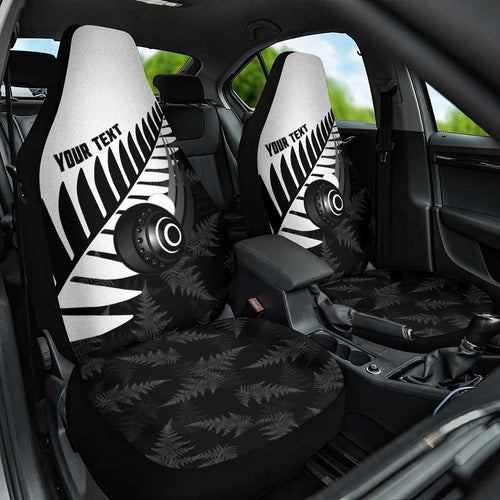 New Zealand Lawn Bowls Custom Car Seat Cover Aotearoa Silver Fern - Aussie Hoodie