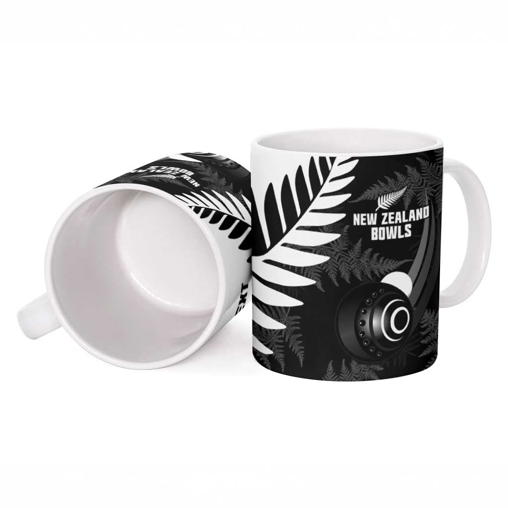 New Zealand Lawn Bowls Custom Ceramic Mug Aotearoa Silver Fern - Aussie Hoodie