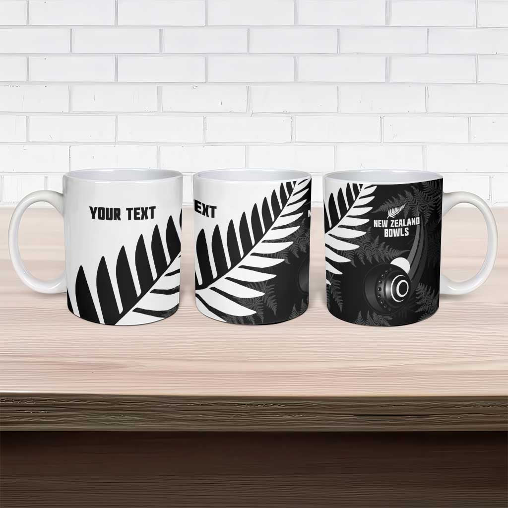New Zealand Lawn Bowls Custom Ceramic Mug Aotearoa Silver Fern - Aussie Hoodie