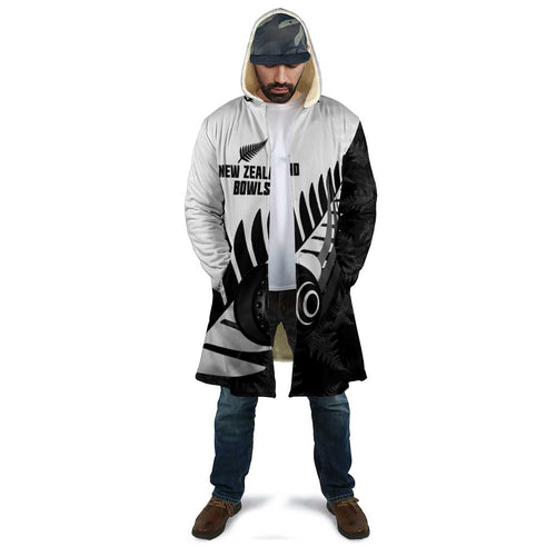 New Zealand Lawn Bowls Custom Cloak Aotearoa Silver Fern - Aussie Hoodie