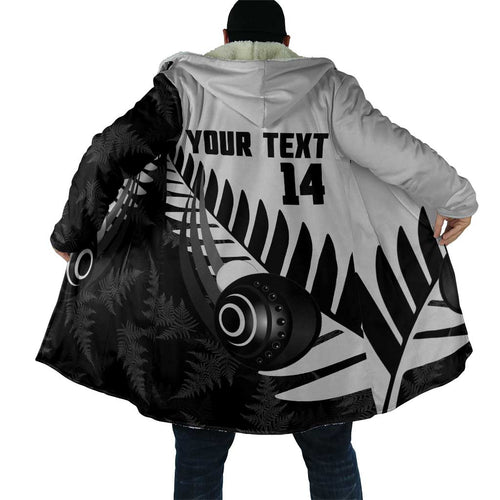New Zealand Lawn Bowls Custom Cloak Aotearoa Silver Fern - Aussie Hoodie