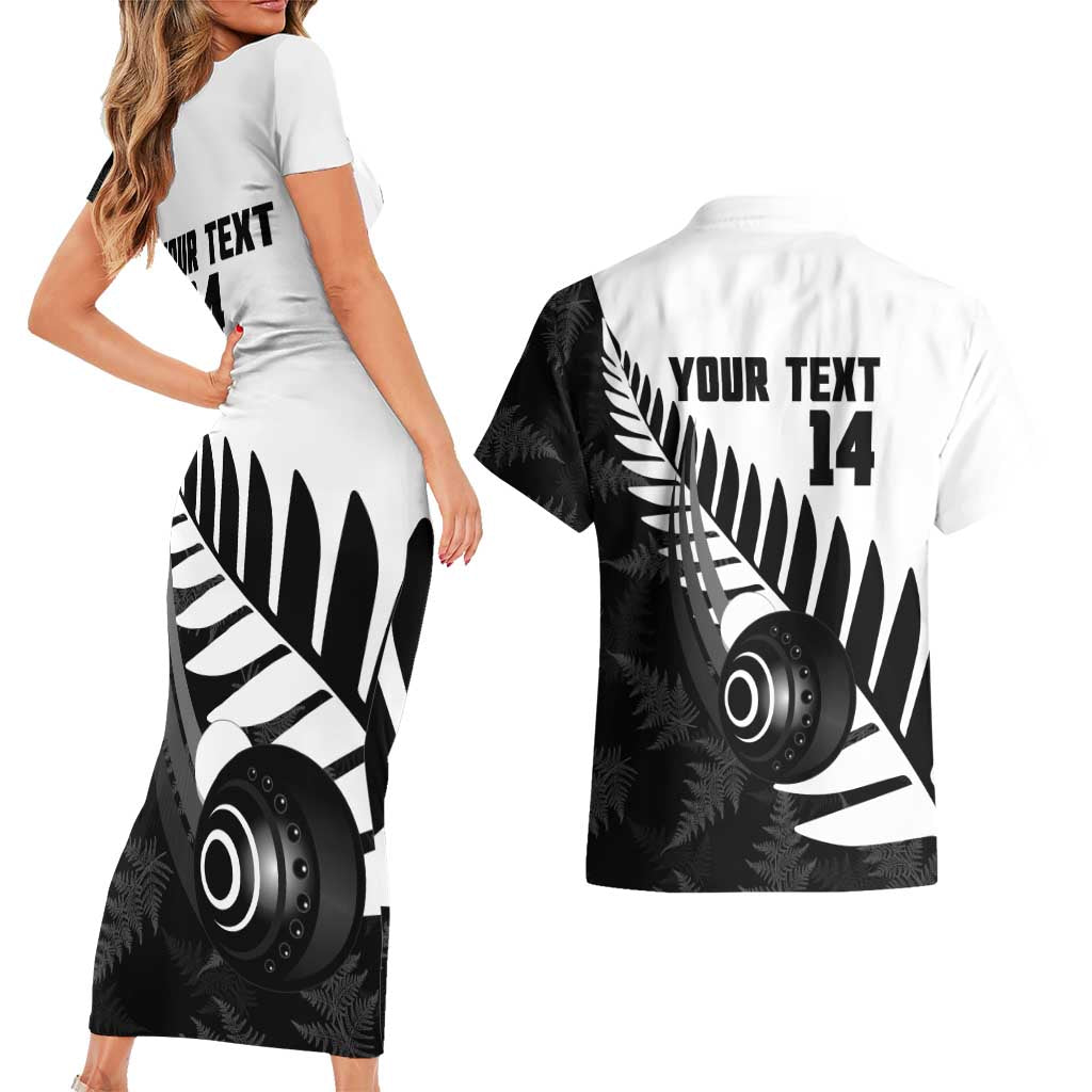 New Zealand Lawn Bowls Custom Couples Matching Short Sleeve Bodycon Dress and Hawaiian Shirt Aotearoa Silver Fern - Aussie Hoodie