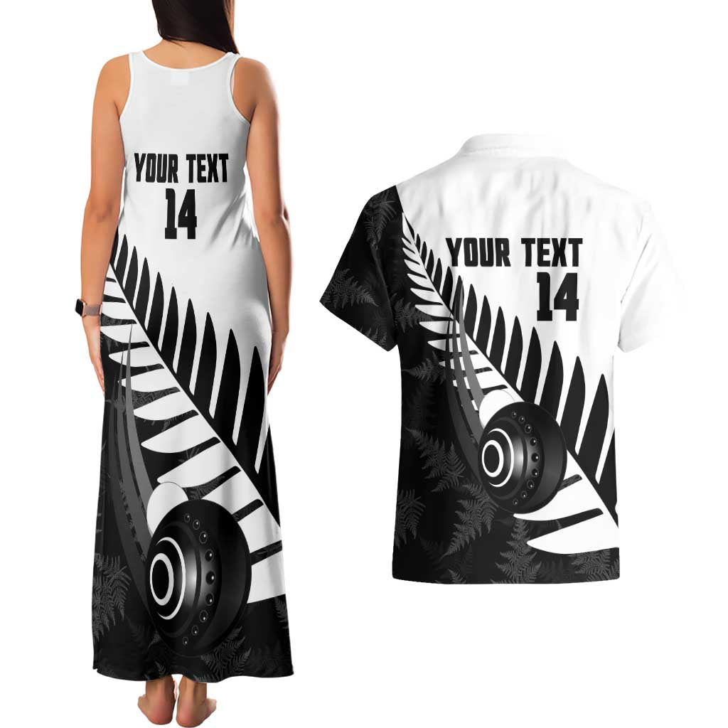 New Zealand Lawn Bowls Custom Couples Matching Tank Maxi Dress and Hawaiian Shirt Aotearoa Silver Fern - Aussie Hoodie