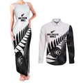 New Zealand Lawn Bowls Custom Couples Matching Tank Maxi Dress and Long Sleeve Button Shirt Aotearoa Silver Fern - Aussie Hoodie