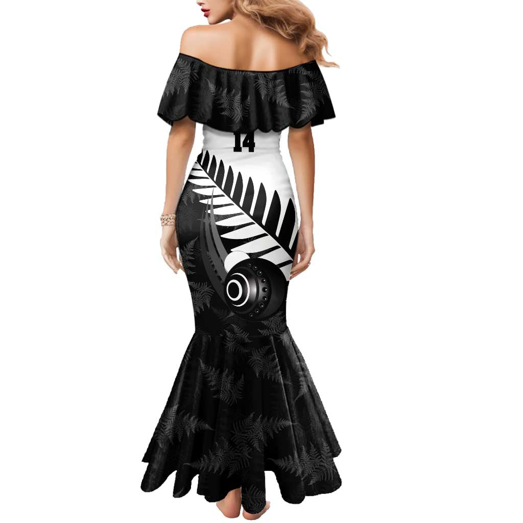 New Zealand Lawn Bowls Custom Family Matching Mermaid Dress and Hawaiian Shirt Aotearoa Silver Fern - Aussie Hoodie