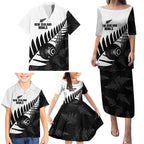 New Zealand Lawn Bowls Custom Family Matching Puletasi and Hawaiian Shirt Aotearoa Silver Fern - Aussie Hoodie