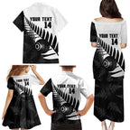 New Zealand Lawn Bowls Custom Family Matching Puletasi and Hawaiian Shirt Aotearoa Silver Fern - Aussie Hoodie