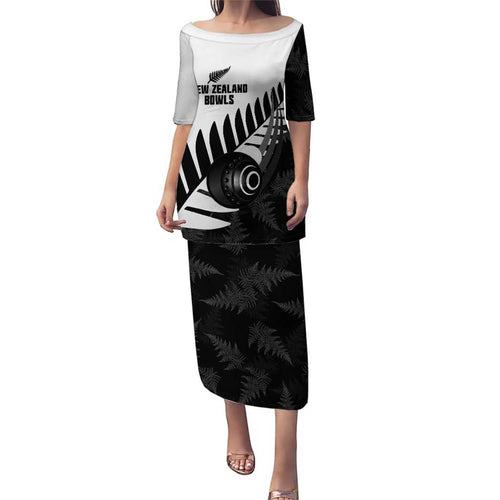 New Zealand Lawn Bowls Custom Family Matching Puletasi and Hawaiian Shirt Aotearoa Silver Fern - Aussie Hoodie