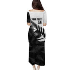 New Zealand Lawn Bowls Custom Family Matching Puletasi and Hawaiian Shirt Aotearoa Silver Fern - Aussie Hoodie