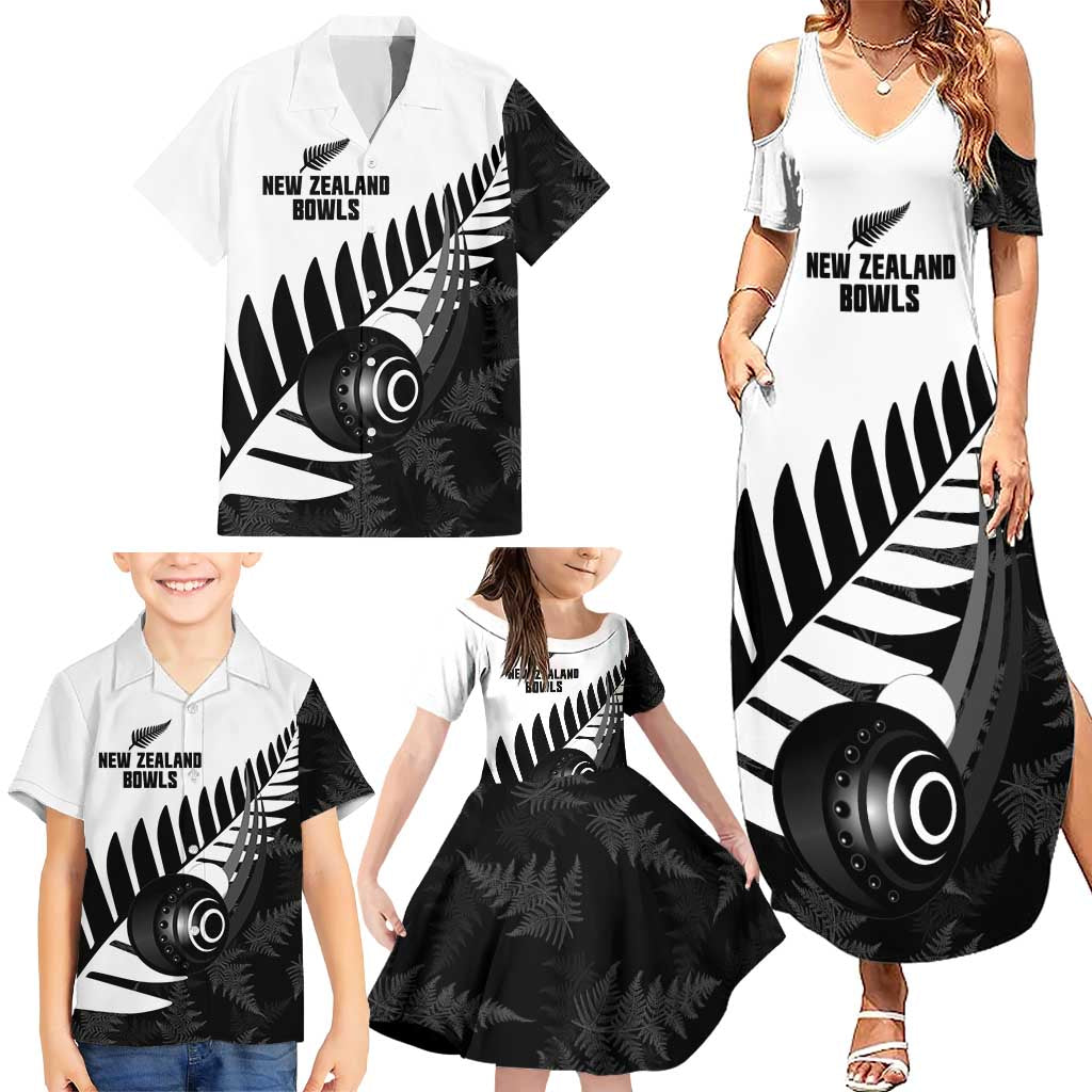 New Zealand Lawn Bowls Custom Family Matching Summer Maxi Dress and Hawaiian Shirt Aotearoa Silver Fern - Aussie Hoodie