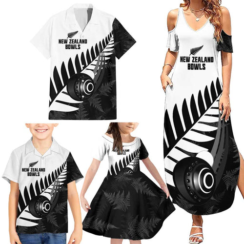 New Zealand Lawn Bowls Custom Family Matching Summer Maxi Dress and Hawaiian Shirt Aotearoa Silver Fern - Aussie Hoodie