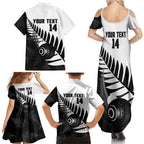 New Zealand Lawn Bowls Custom Family Matching Summer Maxi Dress and Hawaiian Shirt Aotearoa Silver Fern - Aussie Hoodie
