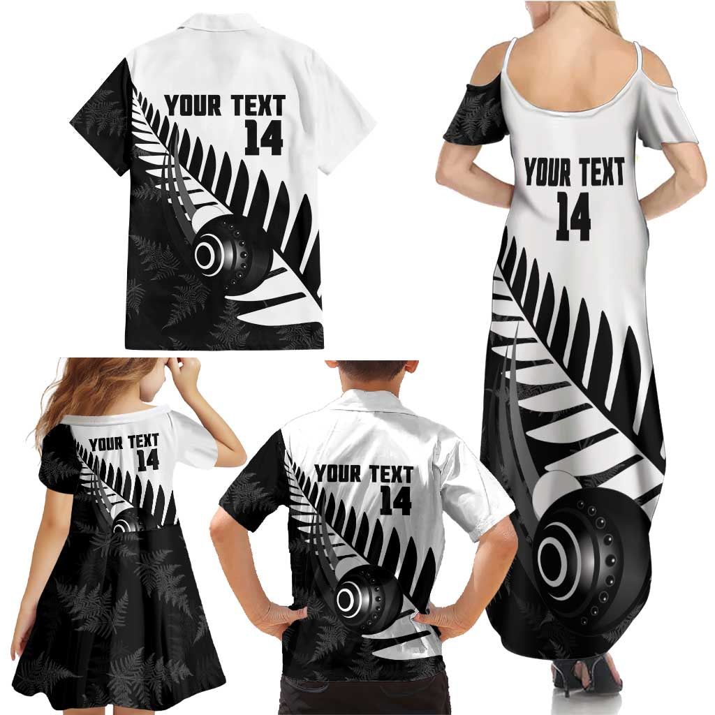 New Zealand Lawn Bowls Custom Family Matching Summer Maxi Dress and Hawaiian Shirt Aotearoa Silver Fern - Aussie Hoodie