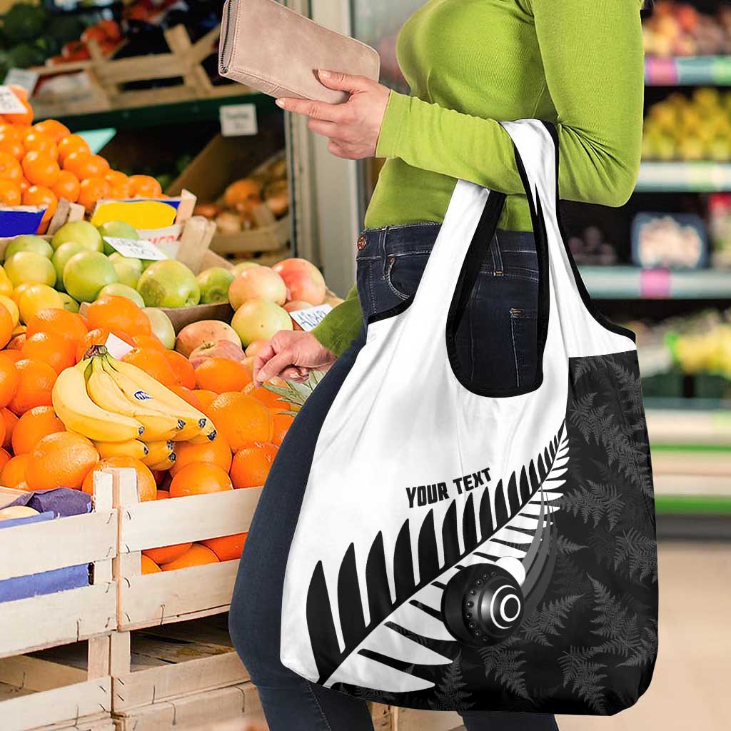 New Zealand Lawn Bowls Custom Grocery Bag Aotearoa Silver Fern - Aussie Hoodie
