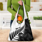 New Zealand Lawn Bowls Custom Grocery Bag Aotearoa Silver Fern - Aussie Hoodie