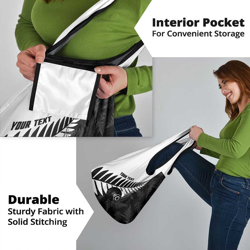 New Zealand Lawn Bowls Custom Grocery Bag Aotearoa Silver Fern - Aussie Hoodie