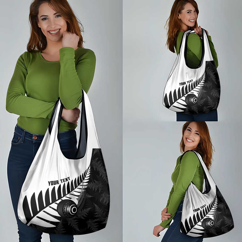 New Zealand Lawn Bowls Custom Grocery Bag Aotearoa Silver Fern - Aussie Hoodie