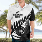 New Zealand Lawn Bowls Custom Hawaiian Shirt Aotearoa Silver Fern - Aussie Hoodie