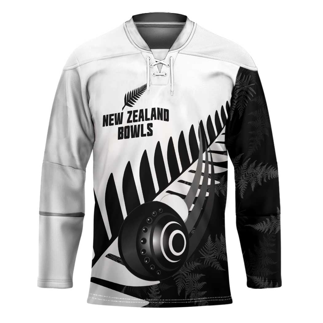 New Zealand Lawn Bowls Custom Hockey Jersey Aotearoa Silver Fern - Aussie Hoodie