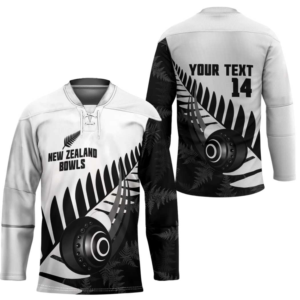 New Zealand Lawn Bowls Custom Hockey Jersey Aotearoa Silver Fern - Aussie Hoodie
