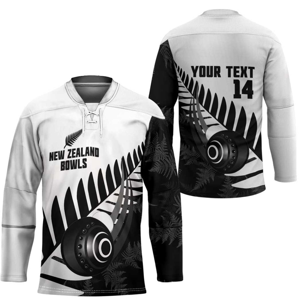 New Zealand Lawn Bowls Custom Hockey Jersey Aotearoa Silver Fern - Aussie Hoodie