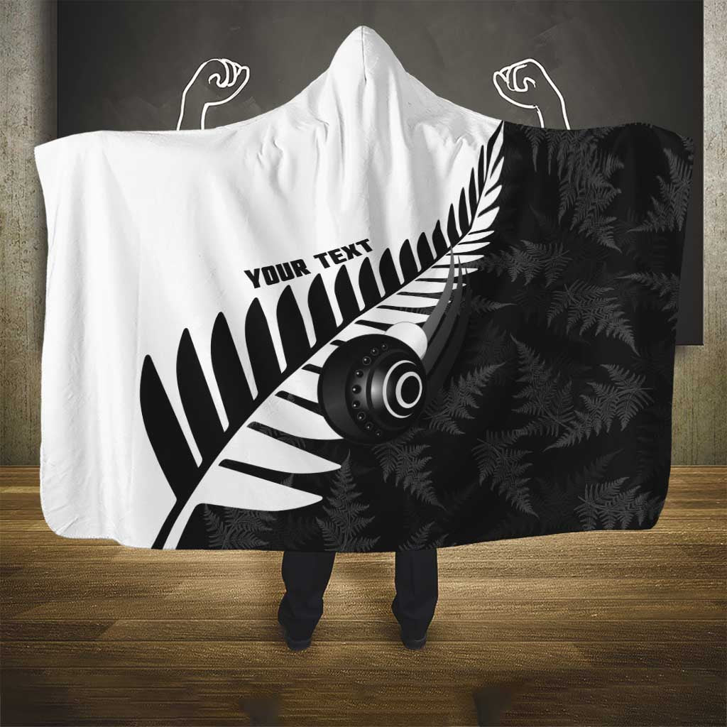 New Zealand Lawn Bowls Custom Hooded Blanket Aotearoa Silver Fern - Aussie Hoodie