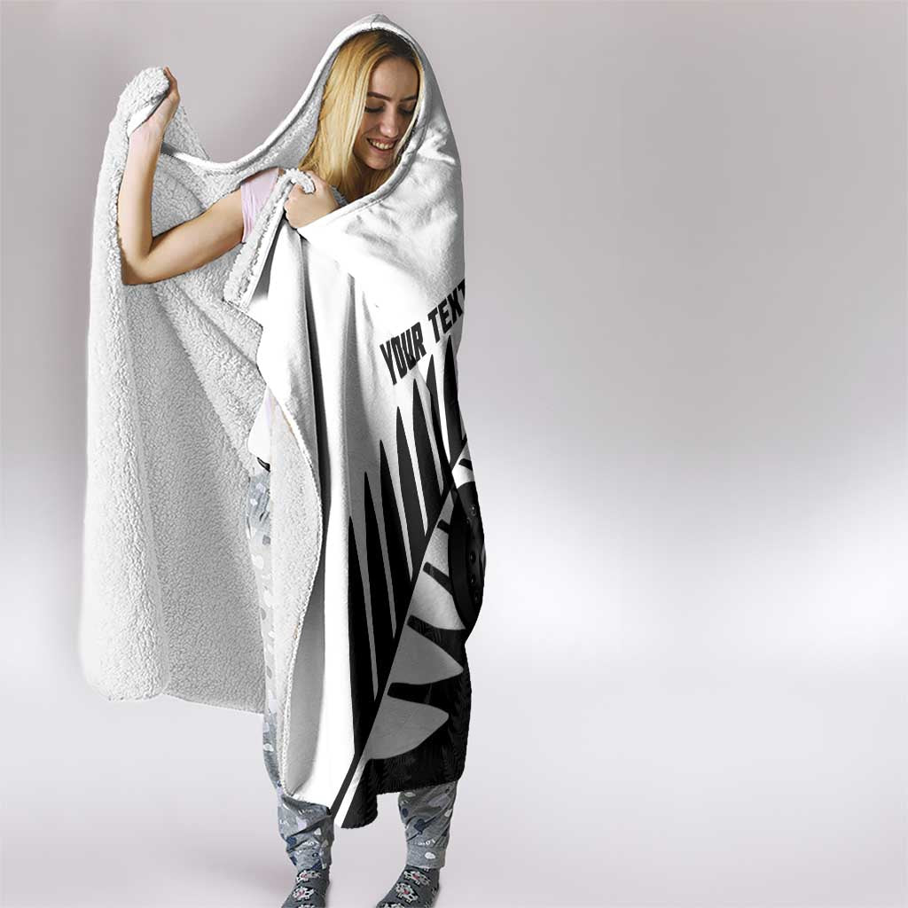 New Zealand Lawn Bowls Custom Hooded Blanket Aotearoa Silver Fern - Aussie Hoodie
